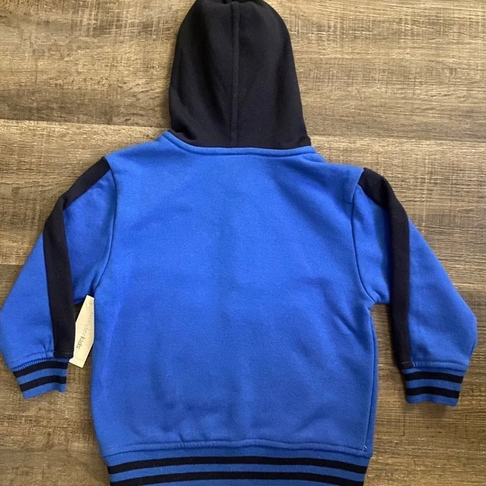 💞 New Baby & Toddler Boys 3T Blue Athletic Hoodie